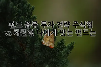펀드 종류 투자 전략: 주식형 vs 채권형, 나에게 맞는 펀드는? 🤔