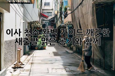 이사 청소 완벽 가이드: 깨끗한 새출발, 맑은 공기와 함께! ✨