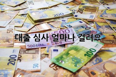 대출 심사, 얼마나 걸려요? 😭