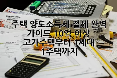 주택 양도소득세 절세 완벽 가이드! 10억 이상 고가주택부터 1세대 1주택까지 💰🏠
