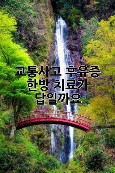교통사고 후유증, 한방 치료가 답일까요?
