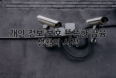 개인 정보 보호! 똑똑한 금융 생활의 시작 ✨