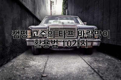 캠핑 고수의 타프 바람막이 활용법 10가지