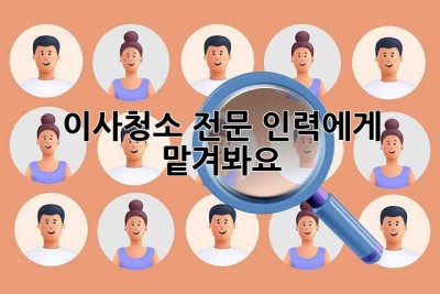 이사청소? 전문 인력에게 맡겨봐요! ✨