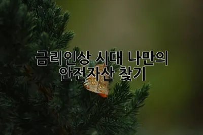 금리인상 시대, 나만의 안전자산 찾기!💰