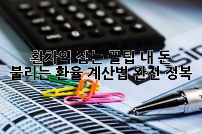 환차익 잡는 꿀팁! 내 돈 불리는 환율 계산법 완전 정복