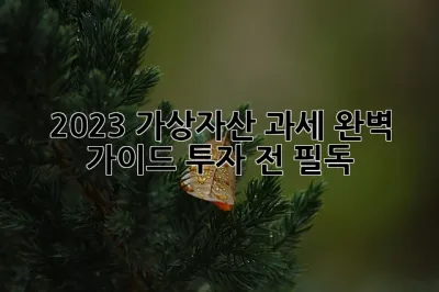 2023 가상자산 과세 완벽 가이드: 투자 전 필독! 🚀