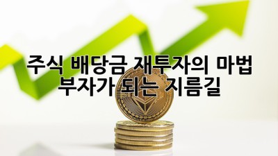 주식 배당금 재투자의 마법 ✨ 부자가 되는 지름길?