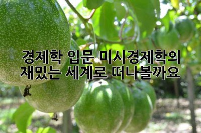 경제학 입문? 미시경제학의 재밌는 세계로 떠나볼까요?