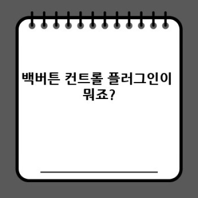 백버튼 컨트롤: 워드프레스 최적화의 핵심
