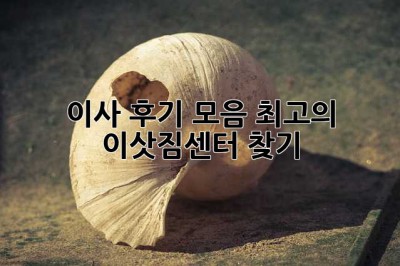이사 후기 모음: 최고의 이삿짐센터 찾기