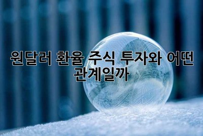 원달러 환율, 주식 투자와 어떤 관계일까? 🤔