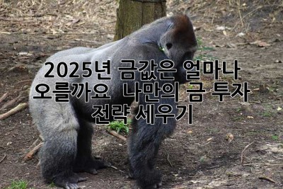 2025년, 금값은 얼마나 오를까요? 🤔 나만의 금 투자 전략 세우기
