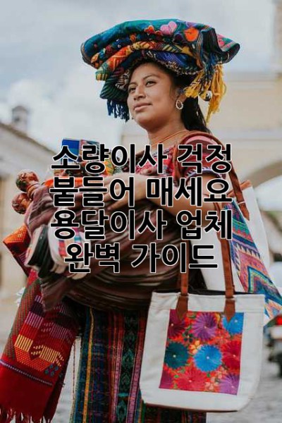 소량이사? 걱정 붙들어 매세요! 용달이사 업체 완벽 가이드