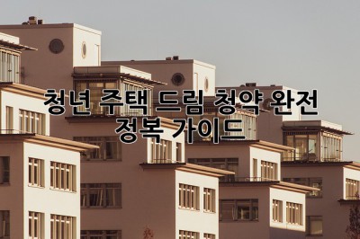 청년 주택 드림 청약 완전 정복 가이드! 🏡🔑