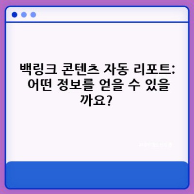 워드프레스 백링크 관리, 이젠 자동 리포트로! 🚀