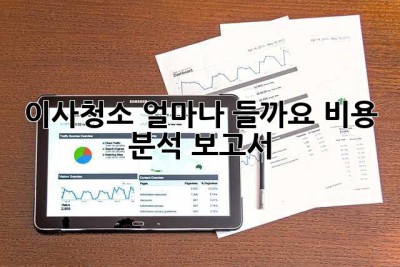 이사청소, 얼마나 들까요? 비용 분석 보고서