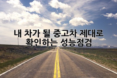 내 차가 될 중고차, 제대로 확인하는 성능점검!
