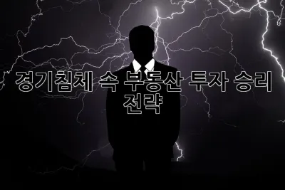 경기침체 속 부동산 투자 승리 전략! 🤑