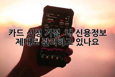 카드 신청 거절? 😥 내 신용정보, 제대로 관리하고 있나요?