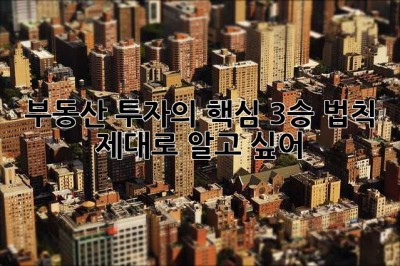 부동산 투자의 핵심, 3승 법칙 제대로 알고 싶어?