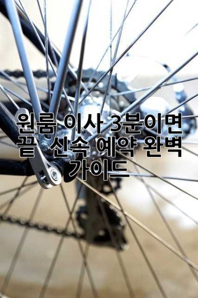 원룸 이사? 3분이면 끝! 🚀 신속 예약 완벽 가이드