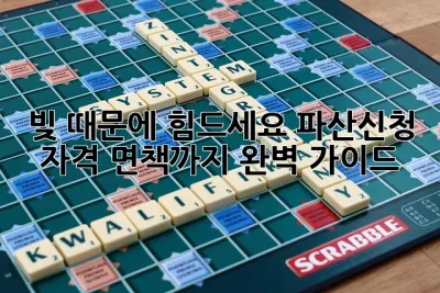 빚 때문에 힘드세요? 파산신청 자격, 면책까지 완벽 가이드!