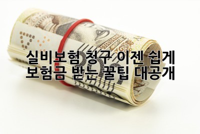 실비보험 청구, 이젠 쉽게! 보험금 받는 꿀팁 대공개🍯
