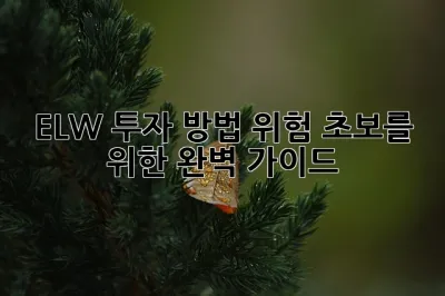 ELW 투자 방법 위험: 초보를 위한 완벽 가이드 💯