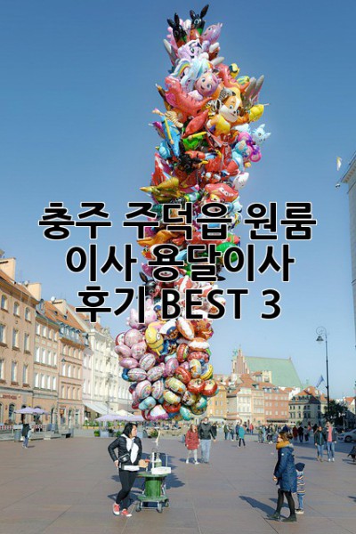 충주 주덕읍 원룸 이사? 용달이사 후기 BEST 3