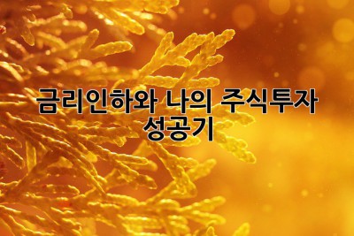 금리인하와 나의 주식투자 성공기!🤑