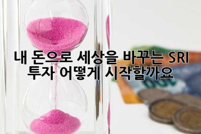 내 돈으로 세상을 바꾸는 SRI 투자, 어떻게 시작할까요? 🤔
