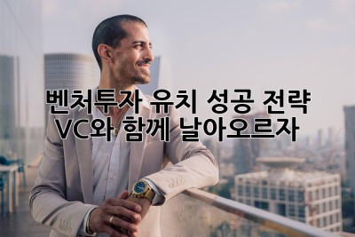 벤처투자 유치 성공 전략: VC와 함께 날아오르자! 🚀