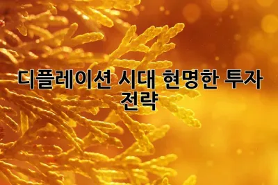 디플레이션 시대, 현명한 투자 전략! 🤔