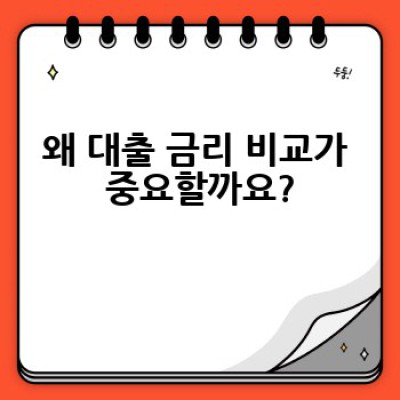 똑똑한 대출 선택! 금리 비교로 시간과 돈을 동시에 절약하세요!