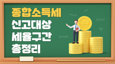 개인 사업자 종합 소득세 신고 대상, 세율 구간 및 과세 표준 계산 방법